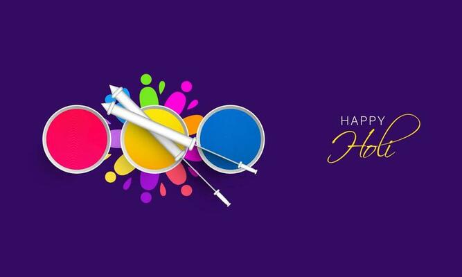 Indian Festival of Colors, Happy Holi Concept.
