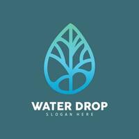 Water Drop Logo, Simple Vector, Elegant Design, Icon Symbol Template vector