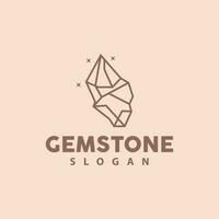 Emerald Logo, Gemstone Vector, Luxurious Premium Vintage Retro Elegant Design, Diamond Jewelry Icon, Symbol Illustration vector