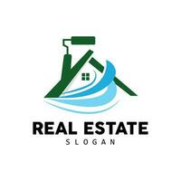 House Logo, Real Estate Logo Construction Building Vector, Minimalist Elegant Design, Icon Symbol Illustration vector