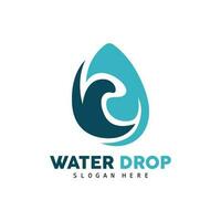 Water Drop Logo, Simple Vector, Elegant Design, Icon Symbol Template vector