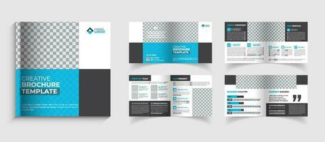 Creative business square brochure template design vector