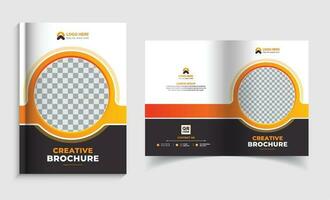 Creative brochure cover design with modern gradient vector