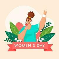 Happy Women's Day Celebration Design. vector
