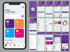 Mobile UI and UX Screens. vector