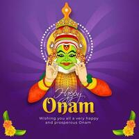 contento onam concepto. vector