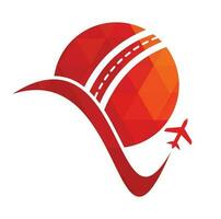 Cricket travel vector logo design.