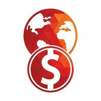 World Money logo design vector. Money logo design template, Icon symbol. vector