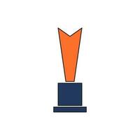 trophy icon vector illustration. trophy icon vector eps