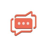 chat icon design vector template