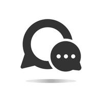 chat icon design vector template