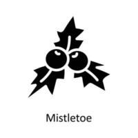 Mistletoe vector Solid Icon Design illustration. Christmas Symbol on White background EPS 10 File