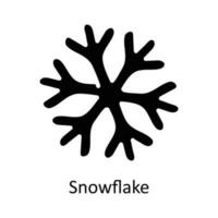 Snowflake vector Solid Icon Design illustration. Christmas Symbol on White background EPS 10 File