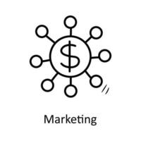Marketing  vector outline Icon Design illustration. Business Symbol on White background EPS 10 File