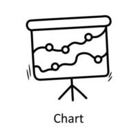 Chart  vector outline Icon Design illustration. Business Symbol on White background EPS 10 File