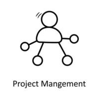 Project Management  vector outline Icon Design illustration. Business Symbol on White background EPS 10 File