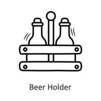 Beer Holder vector outline Icon Design illustration. New Year Symbol on White background EPS 10 File