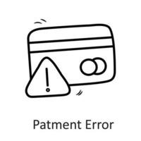 Payment Error vector outline Icon Design illustration. Security Symbol on White background EPS 10 File