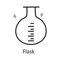 Flask vector outline Icon Design illustration. Stationery Symbol on White background EPS 10 File