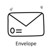 Envelope vector outline Icon Design illustration. Stationery Symbol on White background EPS 10 File