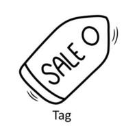 Tag vector outline Icon Design illustration. Travel Symbol on White background EPS 10 File