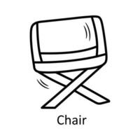 silla vector contorno icono diseño ilustración. viaje símbolo en blanco antecedentes eps 10 archivo