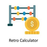 Retro Calculator vector Flat Icon Design illustration. Finance Symbol on White background EPS 10 File