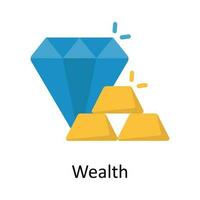 Wealth vector Flat Icon Design illustration. Finance Symbol on White background EPS 10 File