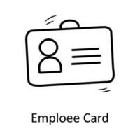 employee Card  vector outline Icon Design illustration. Business Symbol on White background EPS 10 File