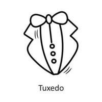 Tuxedo vector outline Icon Design illustration. New Year Symbol on White background EPS 10 File