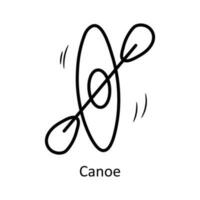 Canoe vector outline Icon Design illustration. Olympic Symbol on White background EPS 10 File