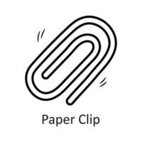 Paper Clip vector outline Icon Design illustration. Stationery Symbol on White background EPS 10 File