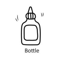 Bottle vector outline Icon Design illustration. Stationery Symbol on White background EPS 10 File