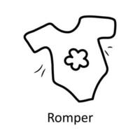 Romper vector outline Icon Design illustration. Toys Symbol on White background EPS 10 File