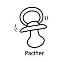 Pacifier vector outline Icon Design illustration. Toys Symbol on White background EPS 10 File