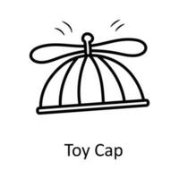 Toy Cap vector outline Icon Design illustration. Toys Symbol on White background EPS 10 File