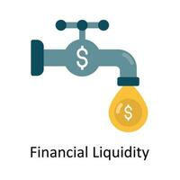 financiero liquidez vector plano icono diseño ilustración. Finanzas símbolo en blanco antecedentes eps 10 archivo