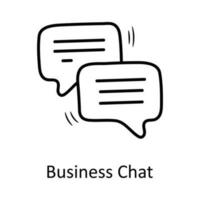 Business Chat  vector outline Icon Design illustration. Business Symbol on White background EPS 10 File