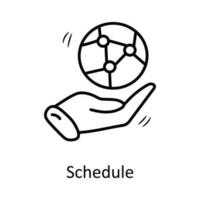 Schedule  vector outline Icon Design illustration. Business Symbol on White background EPS 10 File