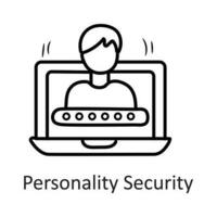Personality Security vector outline Icon Design illustration. Security Symbol on White background EPS 10 File