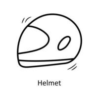 Helmet vector outline Icon Design illustration. Olympic Symbol on White background EPS 10 File
