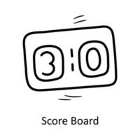 Score Board vector outline Icon Design illustration. Olympic Symbol on White background EPS 10 File