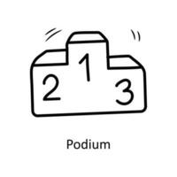 Podium vector outline Icon Design illustration. Olympic Symbol on White background EPS 10 File