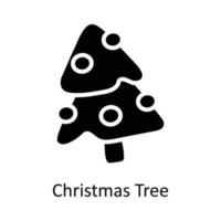 Christmas Tree vector Solid Icon Design illustration. Christmas Symbol on White background EPS 10 File