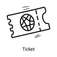 Ticket vector outline Icon Design illustration. Olympic Symbol on White background EPS 10 File