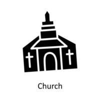Iglesia vector sólido icono diseño ilustración. Navidad símbolo en blanco antecedentes eps 10 archivo