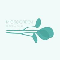 Logo farm. Microgreens and organic food. Vector isolated logotype.