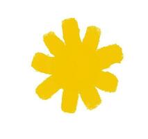 simple sunny illustration. Cute sun design sticker. Baby art, isolated clipart vector