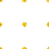 simple seamless pattern with funny yellow suns with face. Cute childish art with sun on white background. Baby design and print, fabric design, wall art, wrapping papper vector