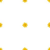 simple seamless pattern with funny yellow suns with face. Cute childish art with sun on white background. Baby design and print, fabric design, wall art, wrapping papper vector